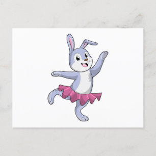 Carte Postale Lapin comme Ballerina au Ballet