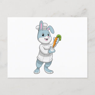 Carte Postale Lapin cuisiné à la carotte