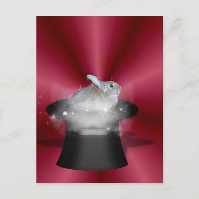 Carte Postale Lapin dans le Casquette magique (Devant)