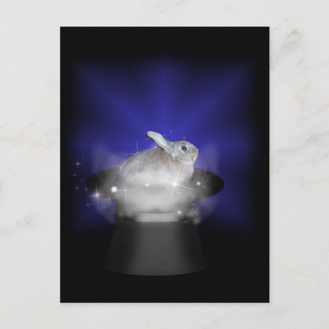 Carte Postale Lapin dans le Casquette magique (Devant)
