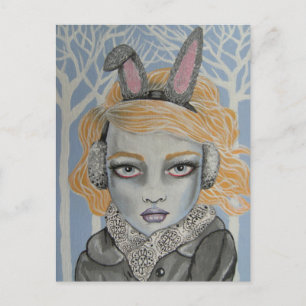 Carte Postale Lapin De Neige