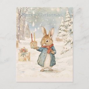Carte Postale Lapin de Noël Peter