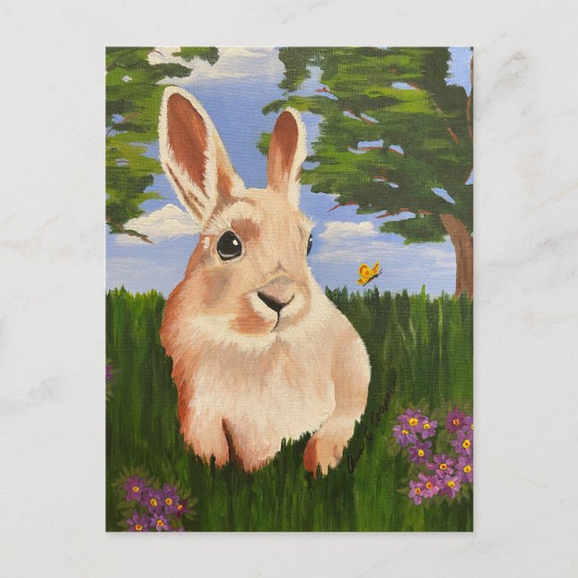 Carte Postale Lapin de Pâques (Devant)