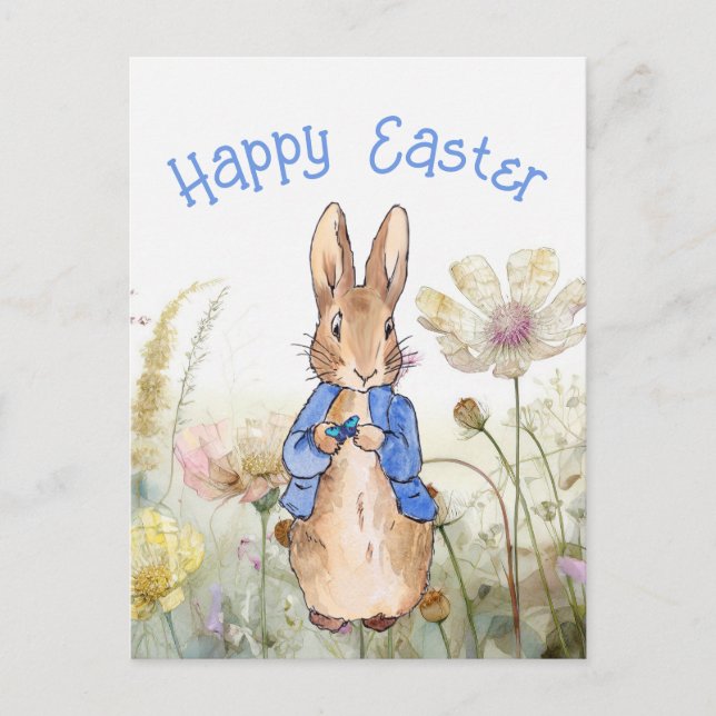 Carte Postale lapin de Pâques (Devant)