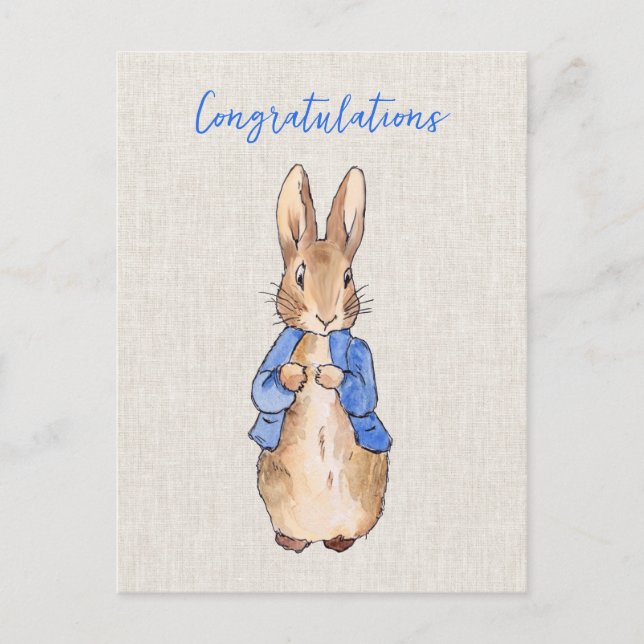 Carte Postale Lapin de Pâques classique Félicitations (Devant)