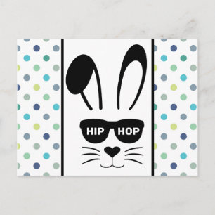 Carte Postale Lapin de Pâques Hip Hop Bunny Hop