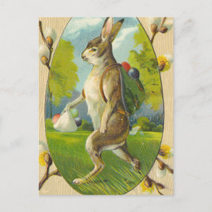 Carte Postale Lapin de Pâques vintage