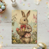Lapin de Pâques vintage en veste