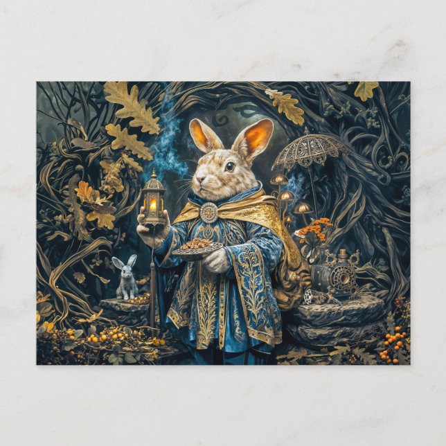 Carte Postale Lapin de racine enchantée (Devant)