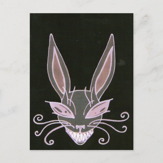 Carte Postale lapin éffrayant (Devant)