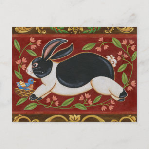 Carte Postale Lapin Folk