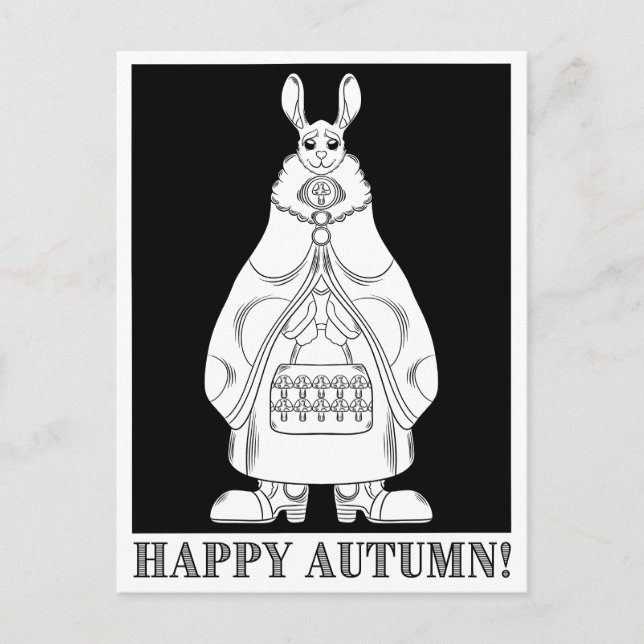 Carte Postale Lapin heureux (Devant)