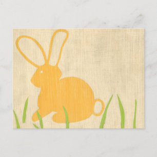 Carte Postale Lapin jaune et herbe verte par Chariklia Zarris