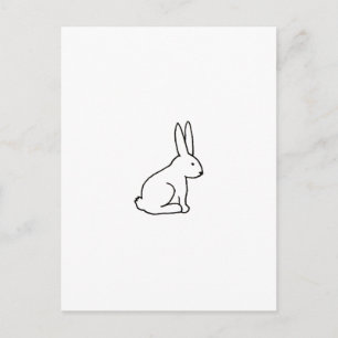 Carte Postale lapin lapin amusant simple symbole graphique logo
