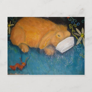 Carte Postale lapin magique