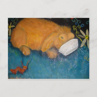 Carte Postale lapin magique