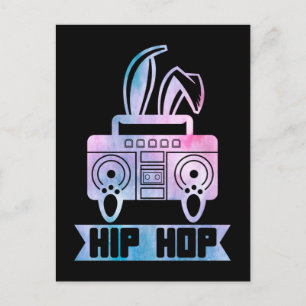 Carte Postale Lapin Musique Hip hop