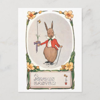 Carte Postale Lapin Vintage de Pâques