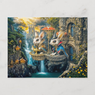 Carte Postale Lapins magiques steampunk