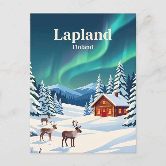 Carte Postale Laponie Finlande (Devant)