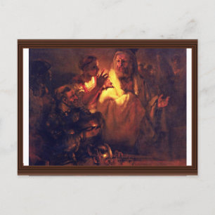 Carte Postale L'Apôtre Pierre nie le Christ, par Rembrandt Harme