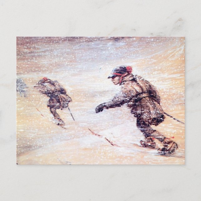 Carte Postale Lappar en tempête de neige (Devant)