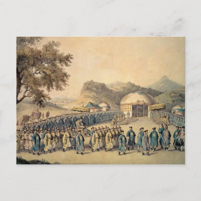 Carte Postale L'approche de l'empereur de Chine (Devant)