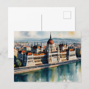 Carte Postale L'aquarelle de Budapest