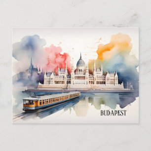 Carte Postale L'aquarelle de Budapest