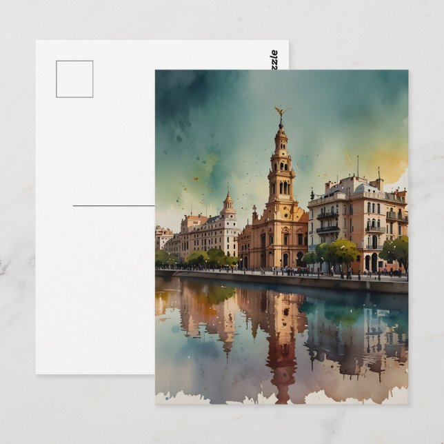 Carte Postale L'aquarelle de Buenos Aires (Devant / Derrière)