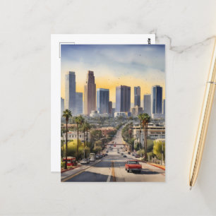 Carte Postale L'aquarelle de Los Angeles
