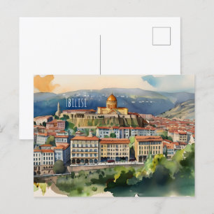 Carte Postale L'aquarelle de Tbilissi