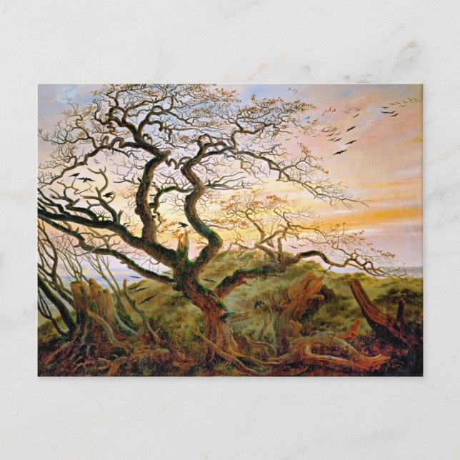 Carte Postale L'Arbre aux corbeaux de Caspar David Friedrich (Devant)
