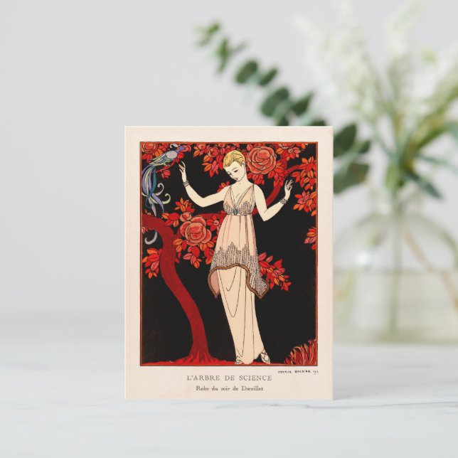 Carte Postale L'Arbre de science par George Barbier (Debout devant)