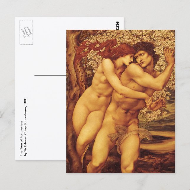 Carte Postale L'Arbre du Pardon, Sir Edward Coley Burne-Jones (Devant / Derrière)