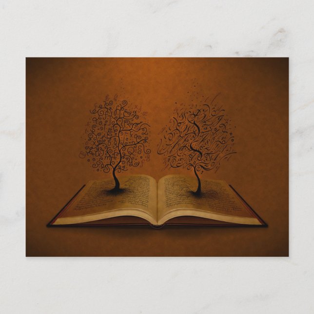 Carte Postale L'arbre GiddyUp et l'arbre Bickham Script Tree (Devant)