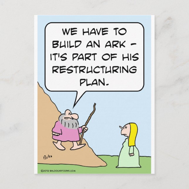 Carte Postale L'arche de Noé est pour le plan de restructuration (Devant)