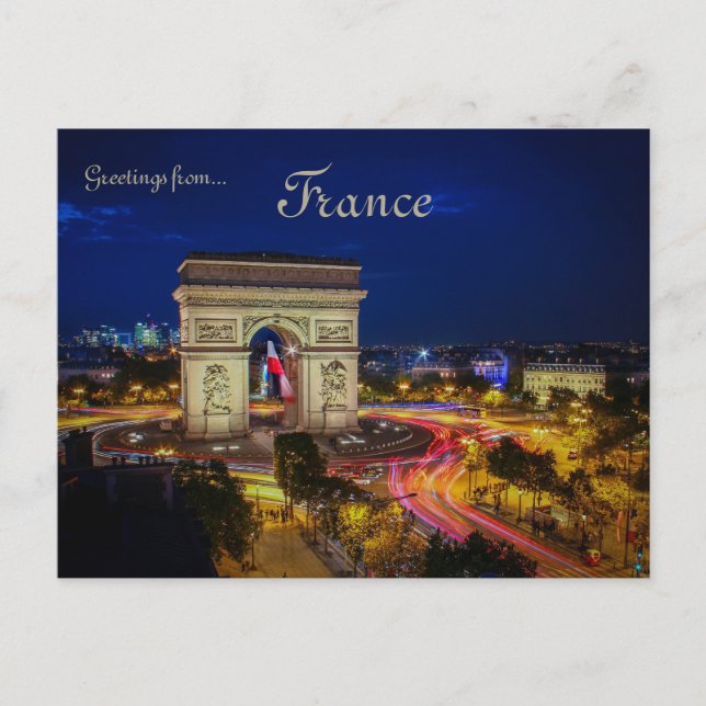 Carte Postale L'Arche de Triomphe de l'Étoile Paris France (Devant)
