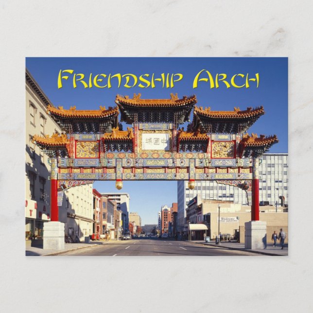 Carte Postale L'Archway de l'amitié de Chinatown à Washington, D (Devant)
