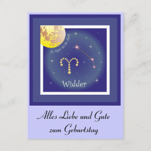 Carte Postale Largeur 21. März bis 20. Avril Postkarte