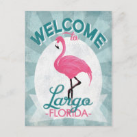 Largo Florida Flamant rose rose Retro