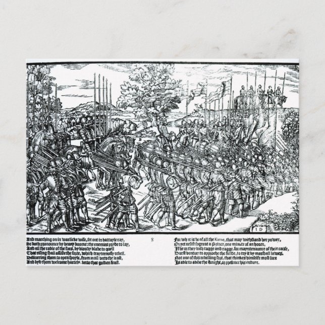Carte Postale L'armée anglaise marche avec Sir Henry Sidney (Devant)