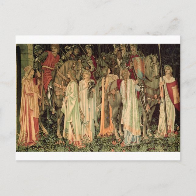 Carte Postale L'Armement et le Départ des Chevaliers (Devant)