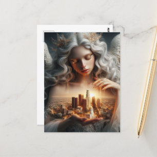 Carte Postale Larmes d'or pour la ville des Anges