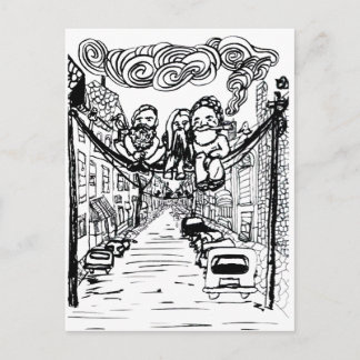 Carte Postale Larmes sur fil