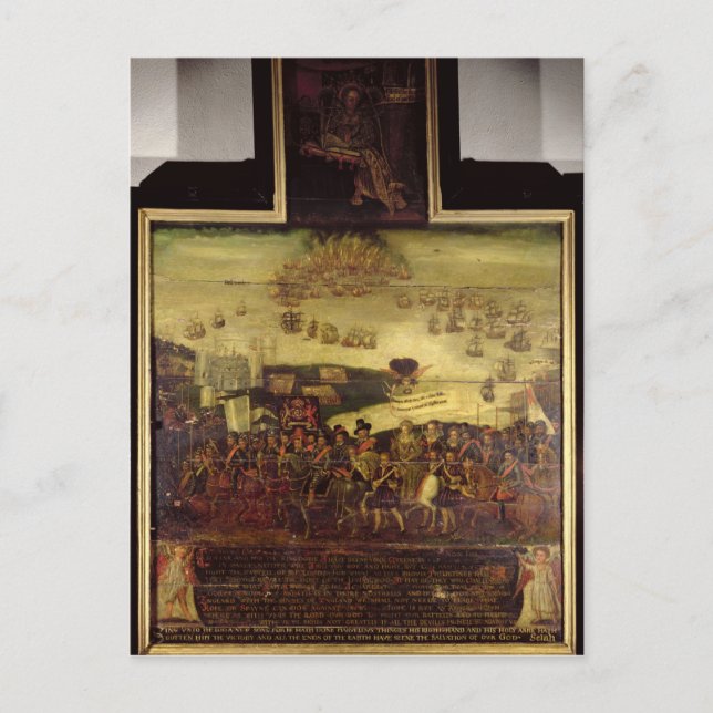 Carte Postale L'arrivée de la reine Elizabeth I à Tilbury (Devant)