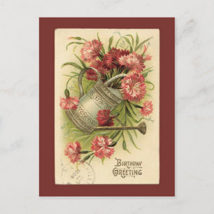 Carte Postale L'arrosage Fleur Anniversaire peut une reproductio
