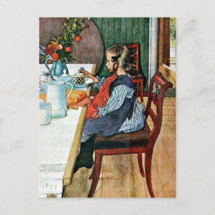 Carte Postale Larsson : Petit-déjeuner d'une dernière Riser