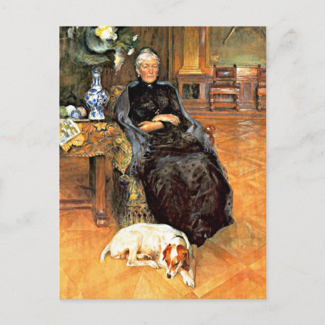 Carte Postale Larsson : Portrait de Gothilda Furstenberg (Devant)