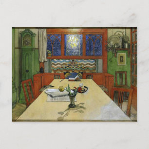 Carte Postale Larsson - Soirée, Intérieur